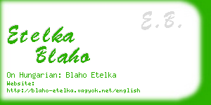 etelka blaho business card